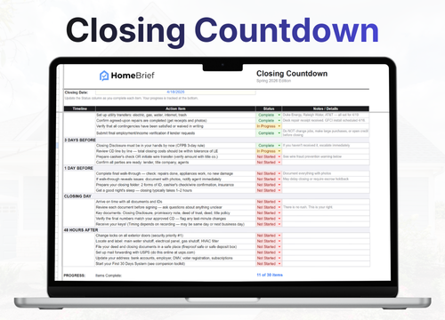 Closing Week Command Center