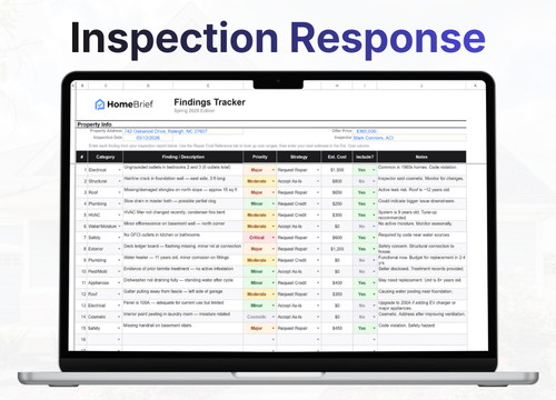 Home Inspection Response Tracker